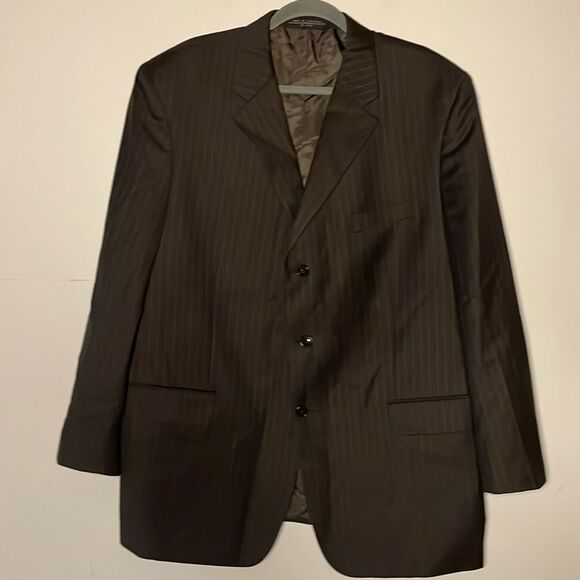 Jones New York Collection- Wool & Cashmere Blend Brown Sportcoat Blazer Size 46R - Picture 1 of 10